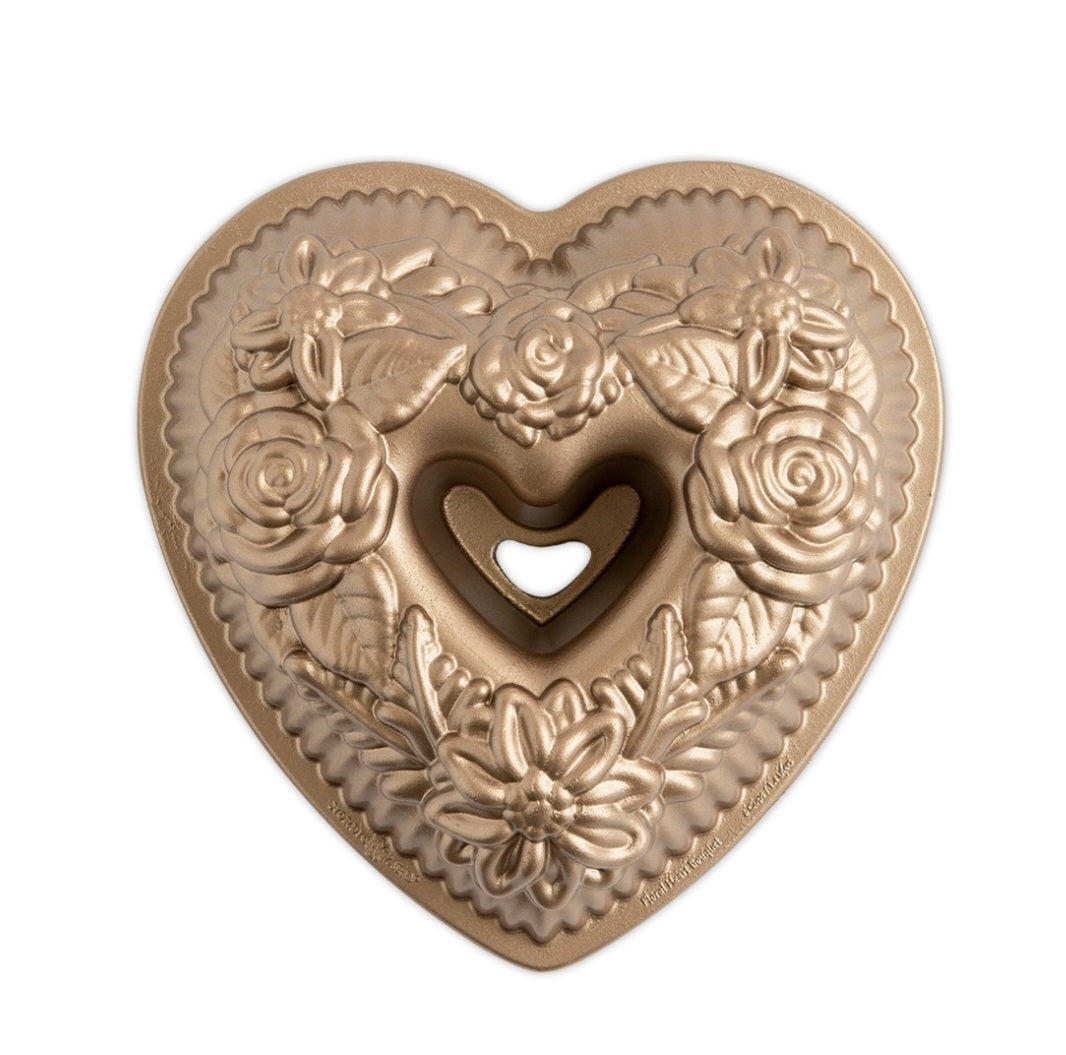 Nordic Ware Floral Heart Bundt Pan