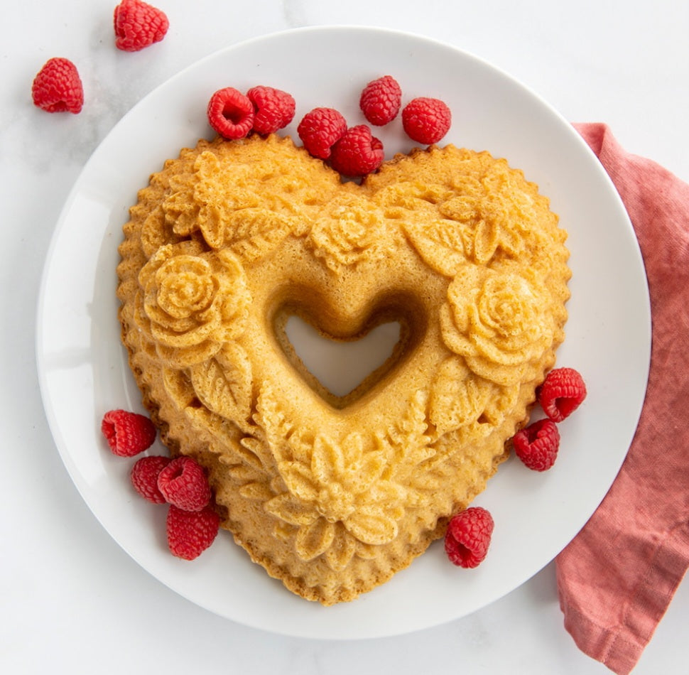 Nordic Ware Floral Heart Bundt Pan