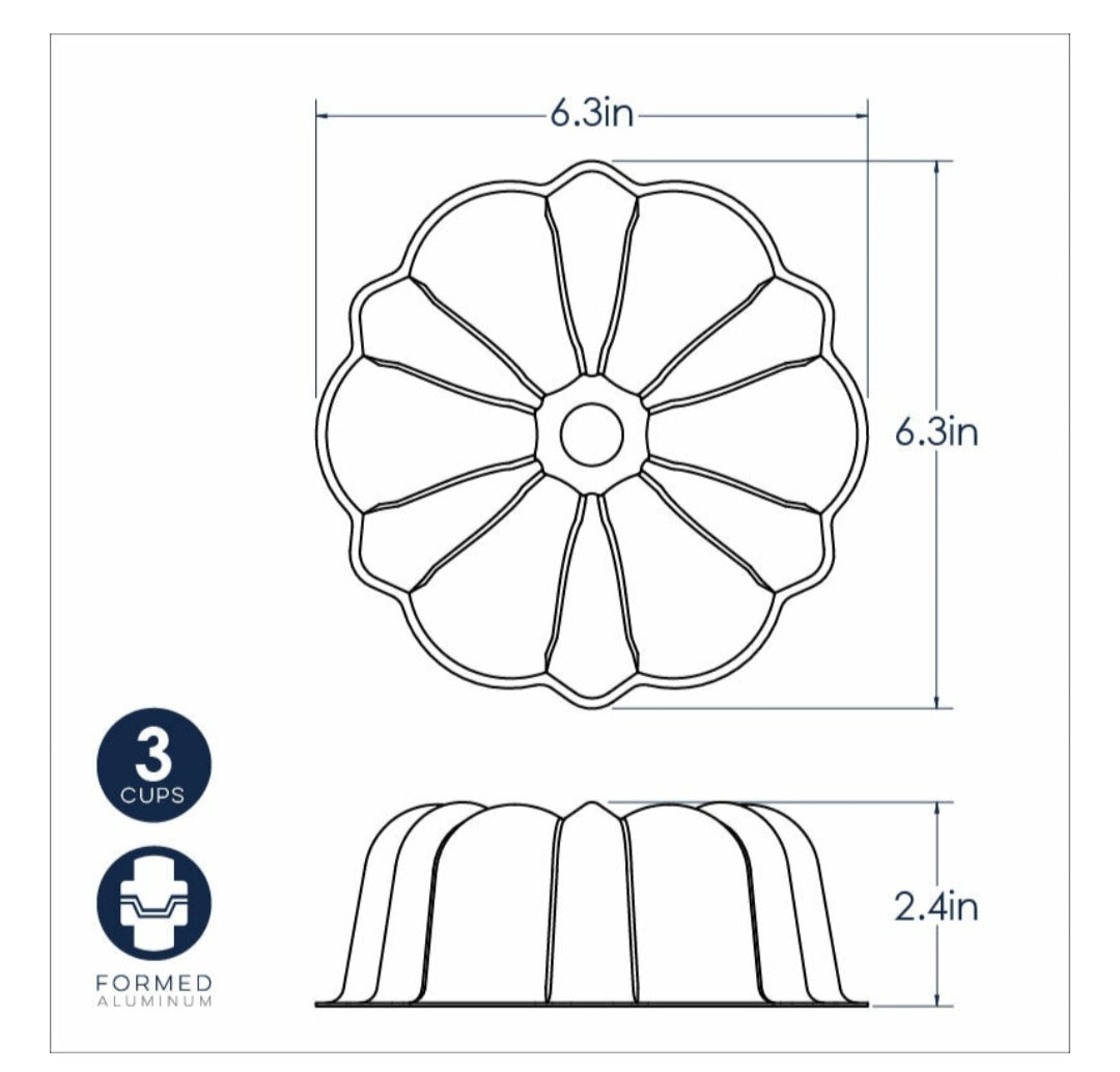Nordic Ware 3 Cup Bundt Cake Pan