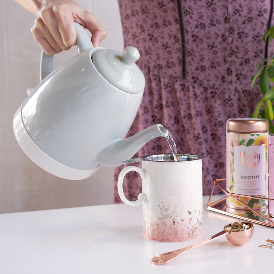 Pinky Up - Noelle Ceramic Electric Tea Kettle in Grey