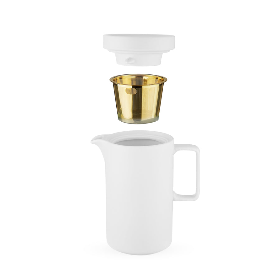 Pinky Up - Jona Stoneware Teapot and infuser in White