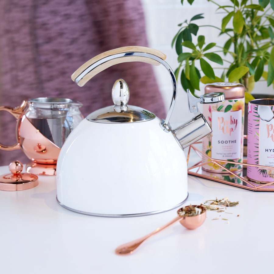 Pinky Up - Presley Tea Kettle in White