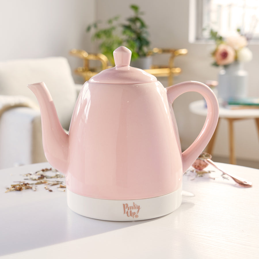 Pinky Up - Noelle Ceramic Electric Tea Kettle in Pink