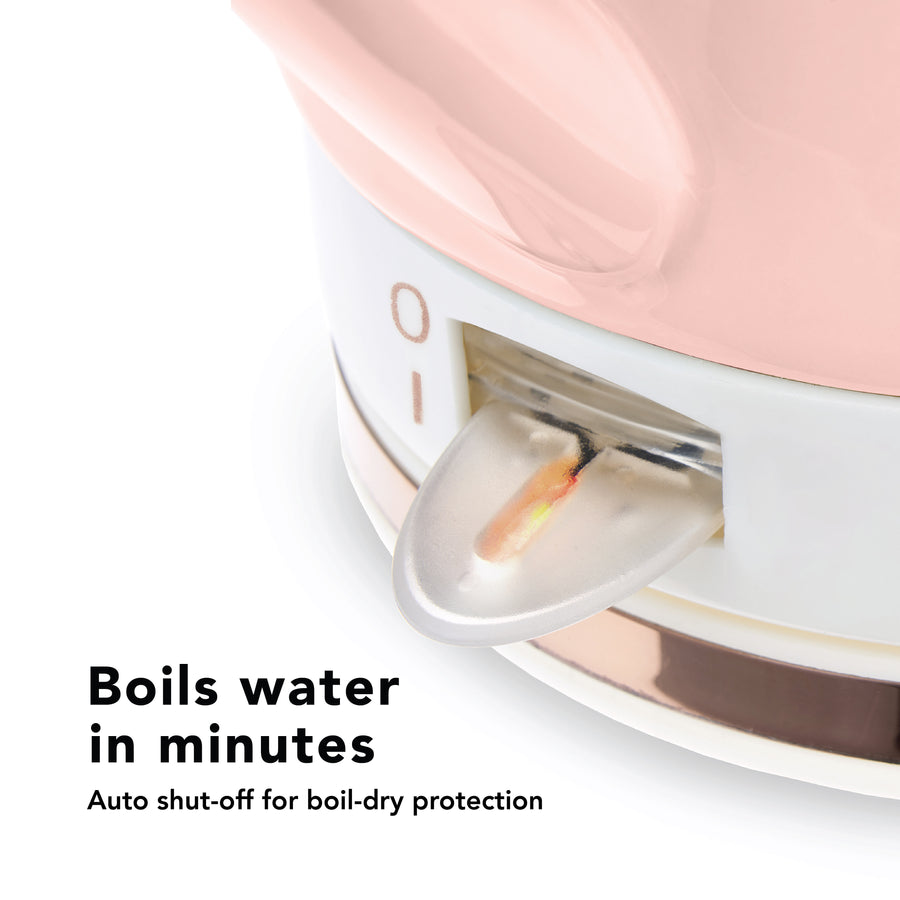 Pinky Up - Noelle Ceramic Electric Tea Kettle in Pink