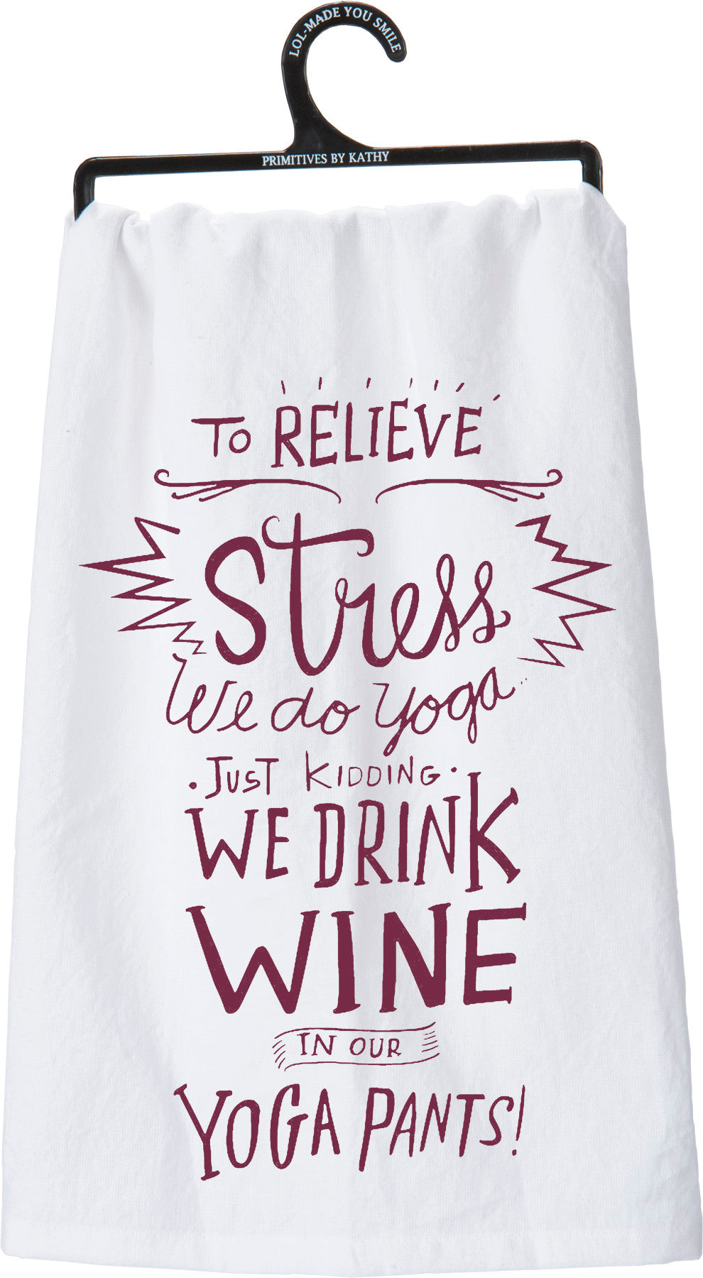 Primitives by Kathy Flour Sac Towel - Wine and Yoga