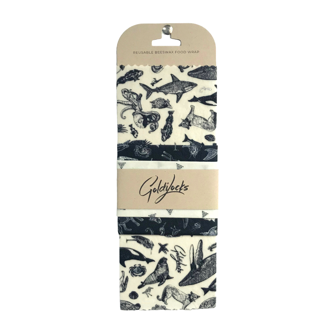 Goldilocks Reusable Food Wax Wraps - PNW Ucluelet set of 3