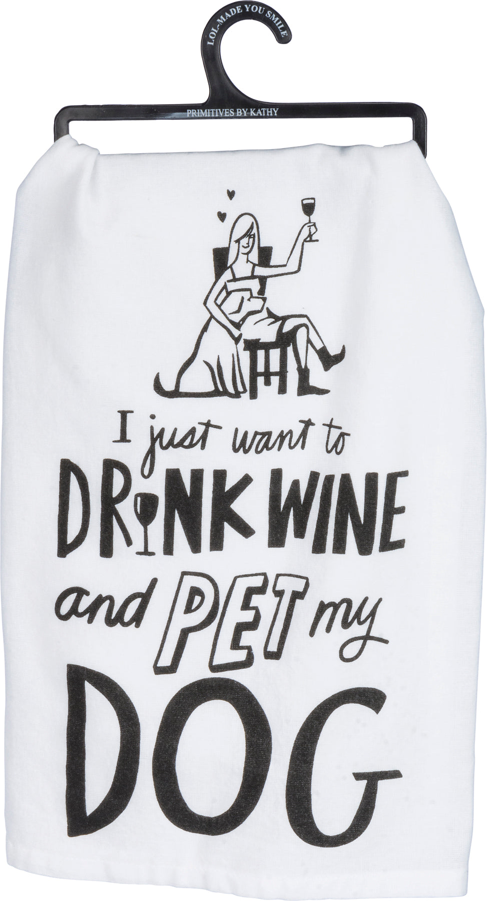 Primitives by Kathy Flour Sac Towel - Pet my dog
