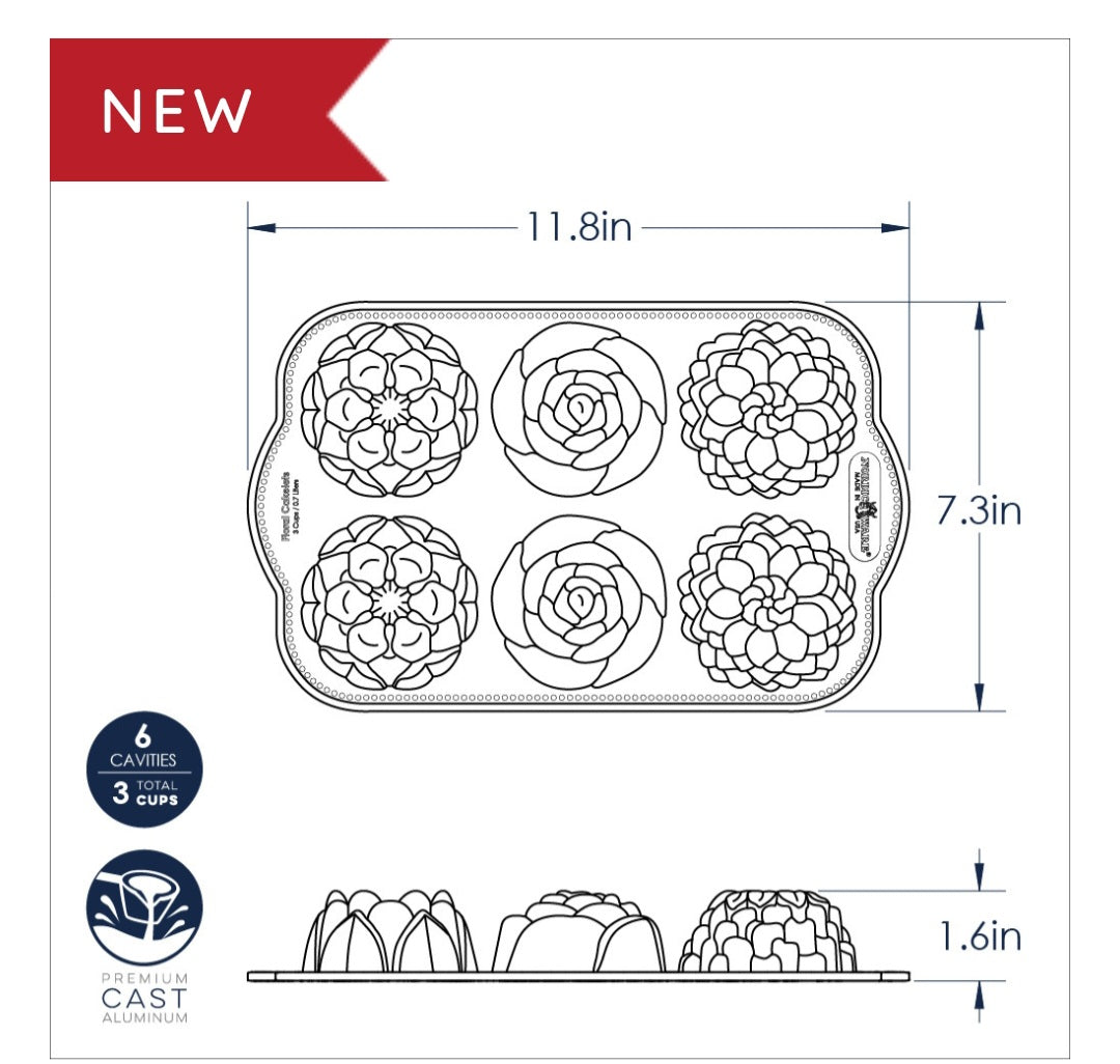 Nordic Ware Floral Cakelet Pan