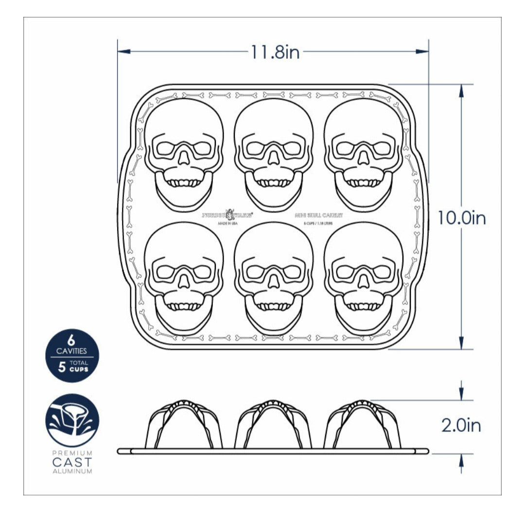 Nordic Ware Haunted Skull Cakelet Pan