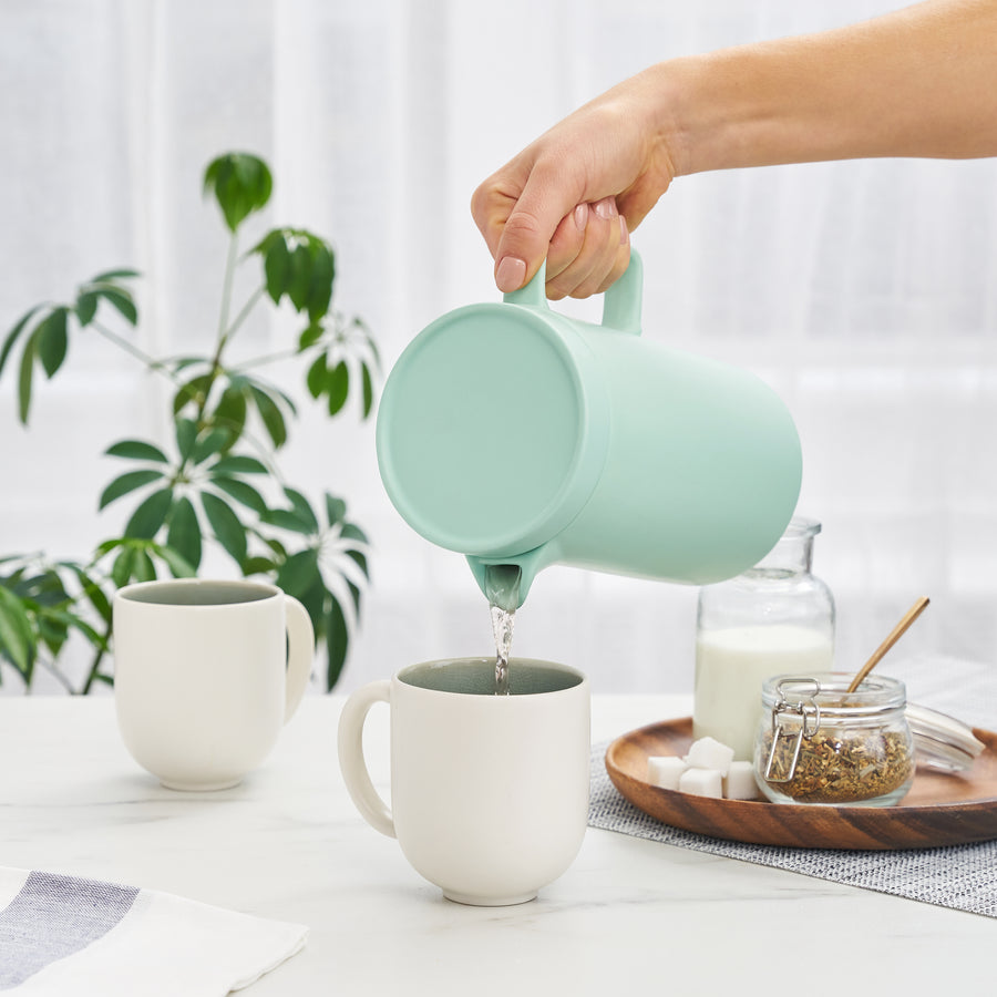 Pinky Up -  Jona Stoneware Teapot and infuser in Matte Mint