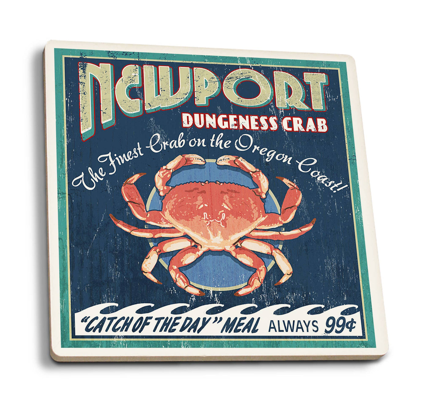 Newport Oregon Dungeness Crab Coaster